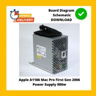 Apple A1186 Mac Pro First Gen 2006 Power Supply 980w Dps-980ab a 614-0383 Tested