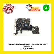 Apple Macbook Pro 13" A1278 Logic Board Mid 2012 - 820-3115-B - NON WORKING-